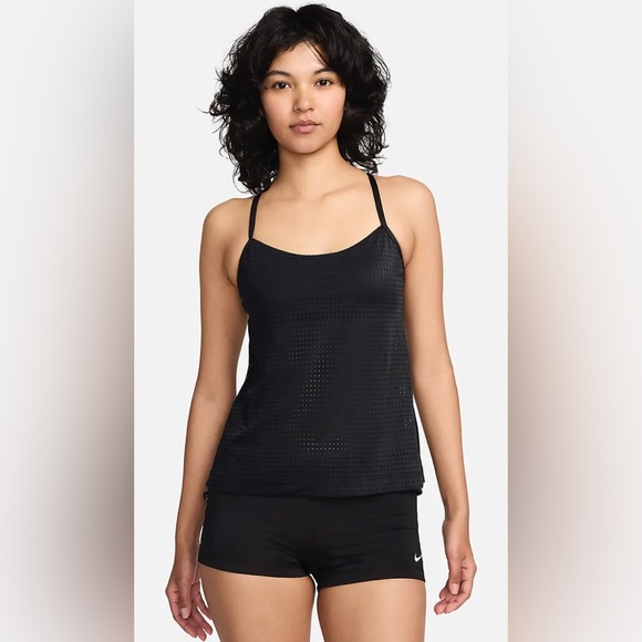 NWT Nike 2-in-1 Tankini Top- Black/Size Small - Picture 2 of 6